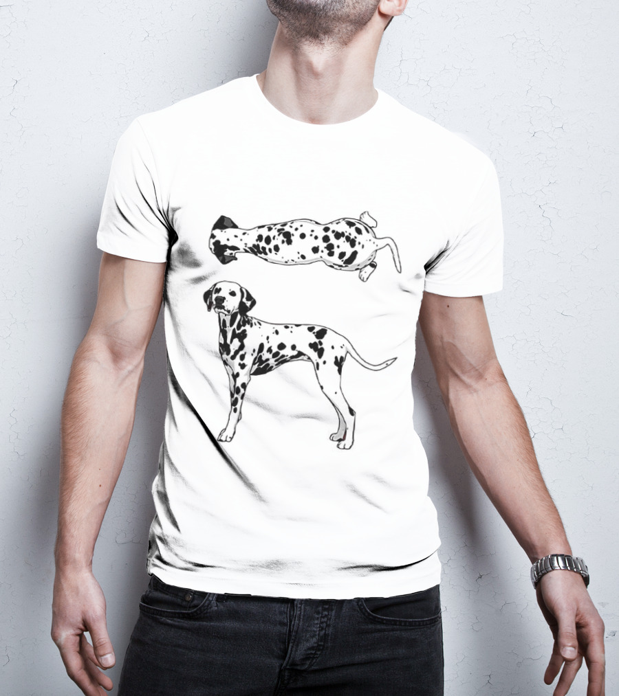 Dalmatian Dog Illustrations Standing And Lying T-Shirt