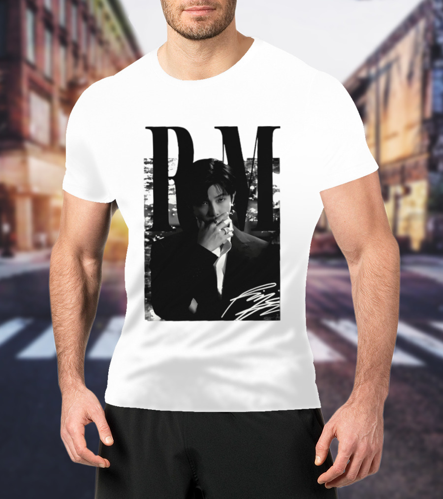 RM Namjoon BTS Arirang World Tour 2026 Signature Black And White T-Shirt