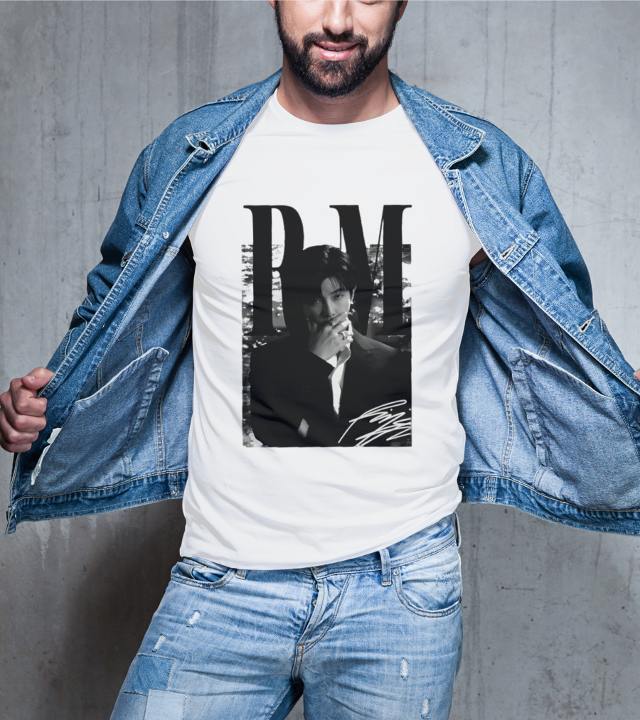 RM Namjoon BTS Arirang World Tour 2026 Signature Black And White T-Shirt