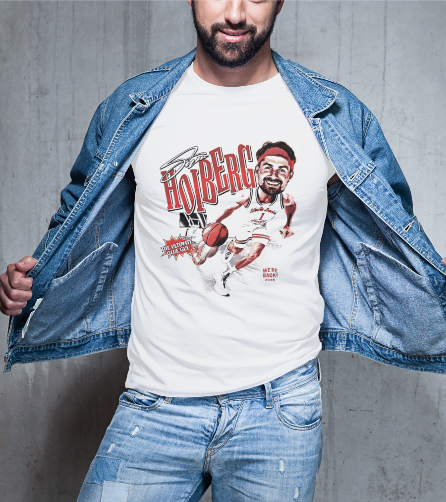 Sam Hoiberg Nebraska Cornhuskers Basketball Player Dribbling T-Shirt