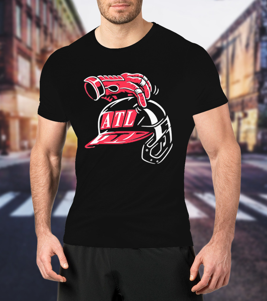 ATL Braves Helmet Head Scratch T-Shirt