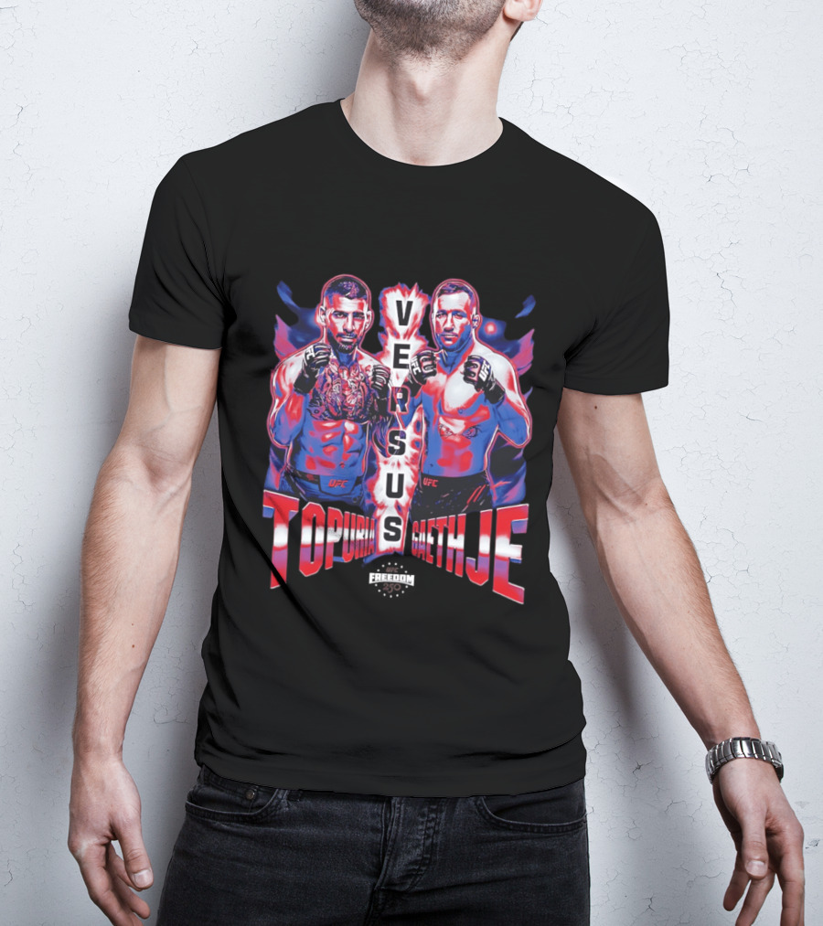 Ilia Topuria Versus Justin Gaethje UFC 250 Matchup T-Shirt