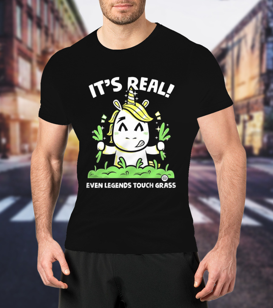 It's Real Even Legends Touch Grass Unicorn T-Shirt
