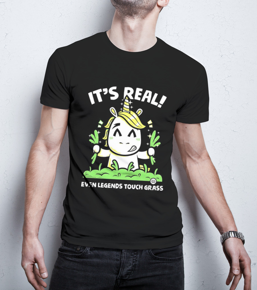 It's Real Even Legends Touch Grass Unicorn T-Shirt