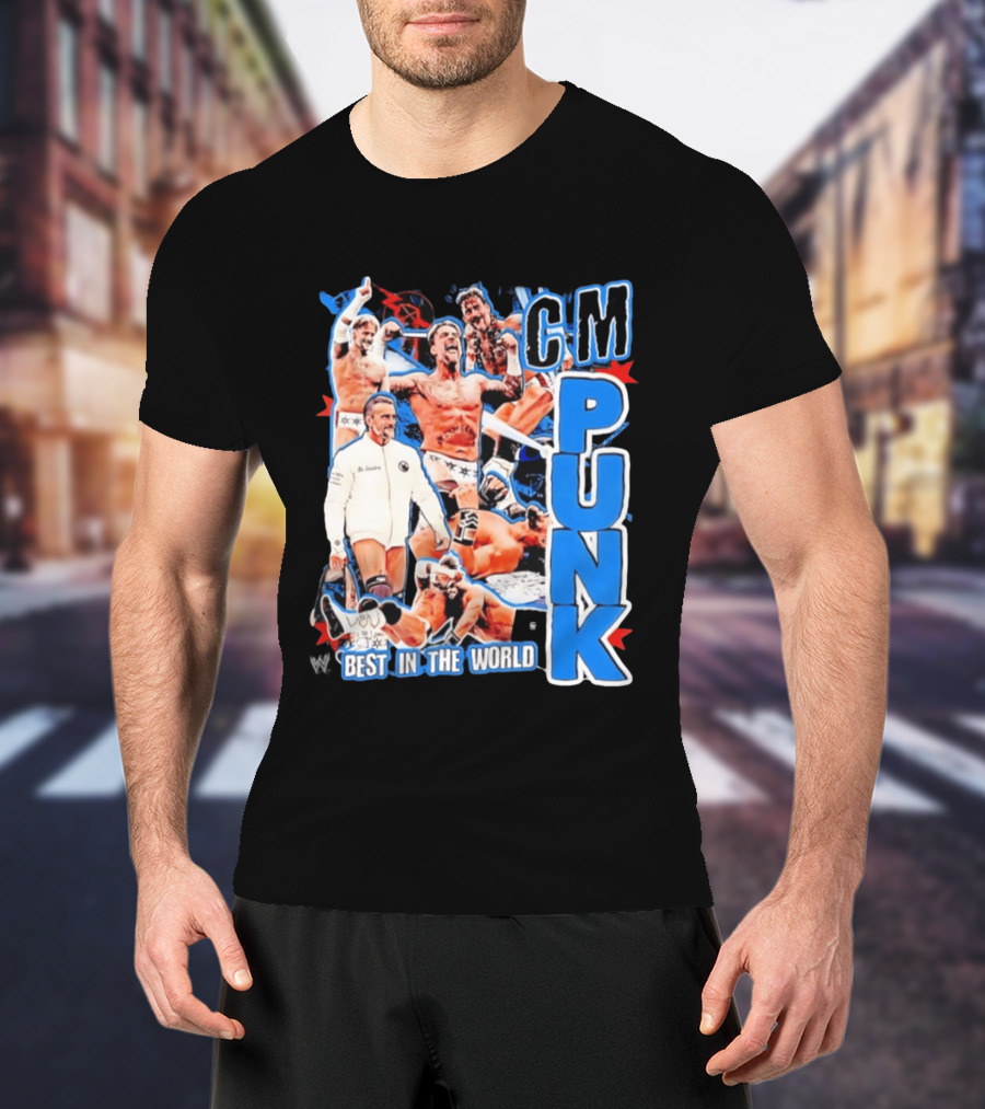 CM Punk Best In The World Pro Wrestling Collage CM Punk T-Shirt