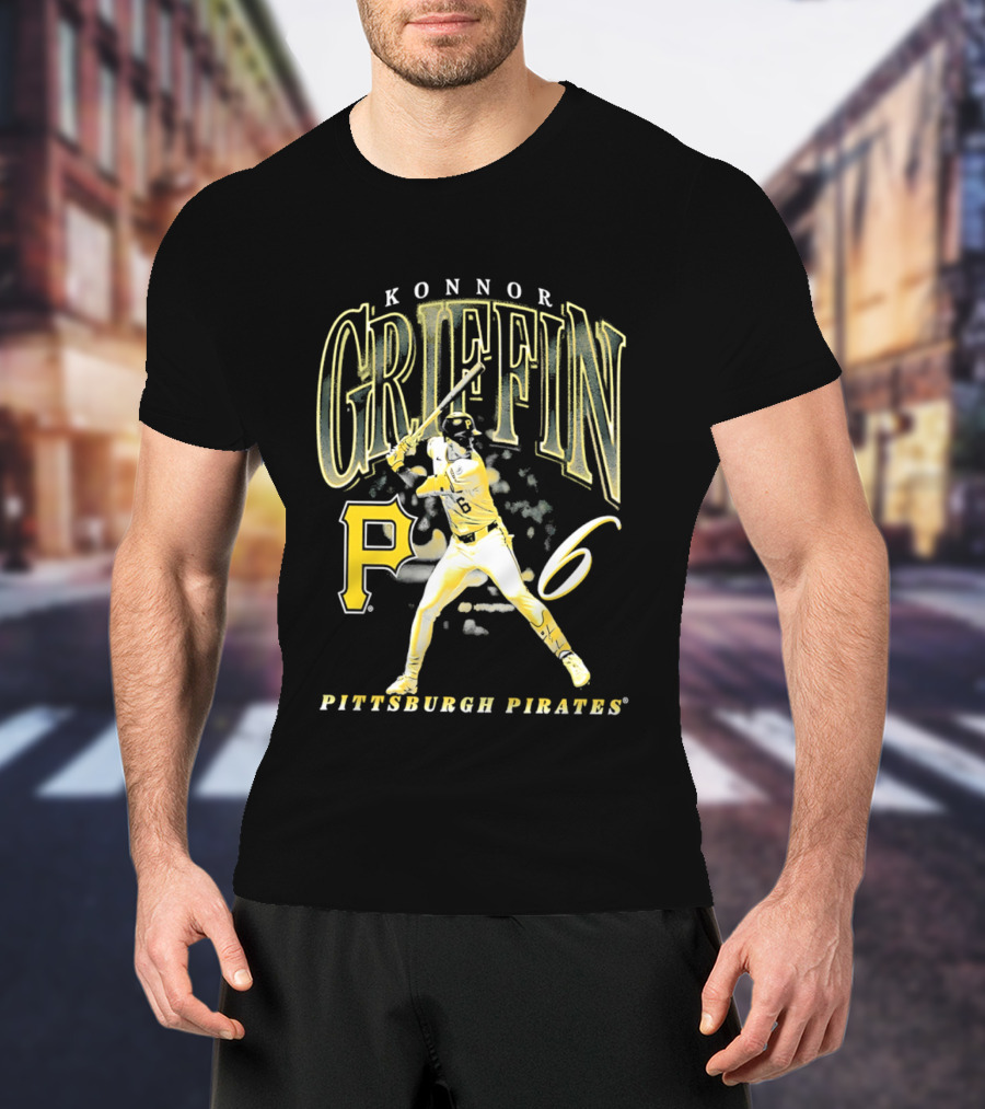Konnor Griffin 6 Pittsburgh Pirates Baseball Swing Iconic P T-Shirt