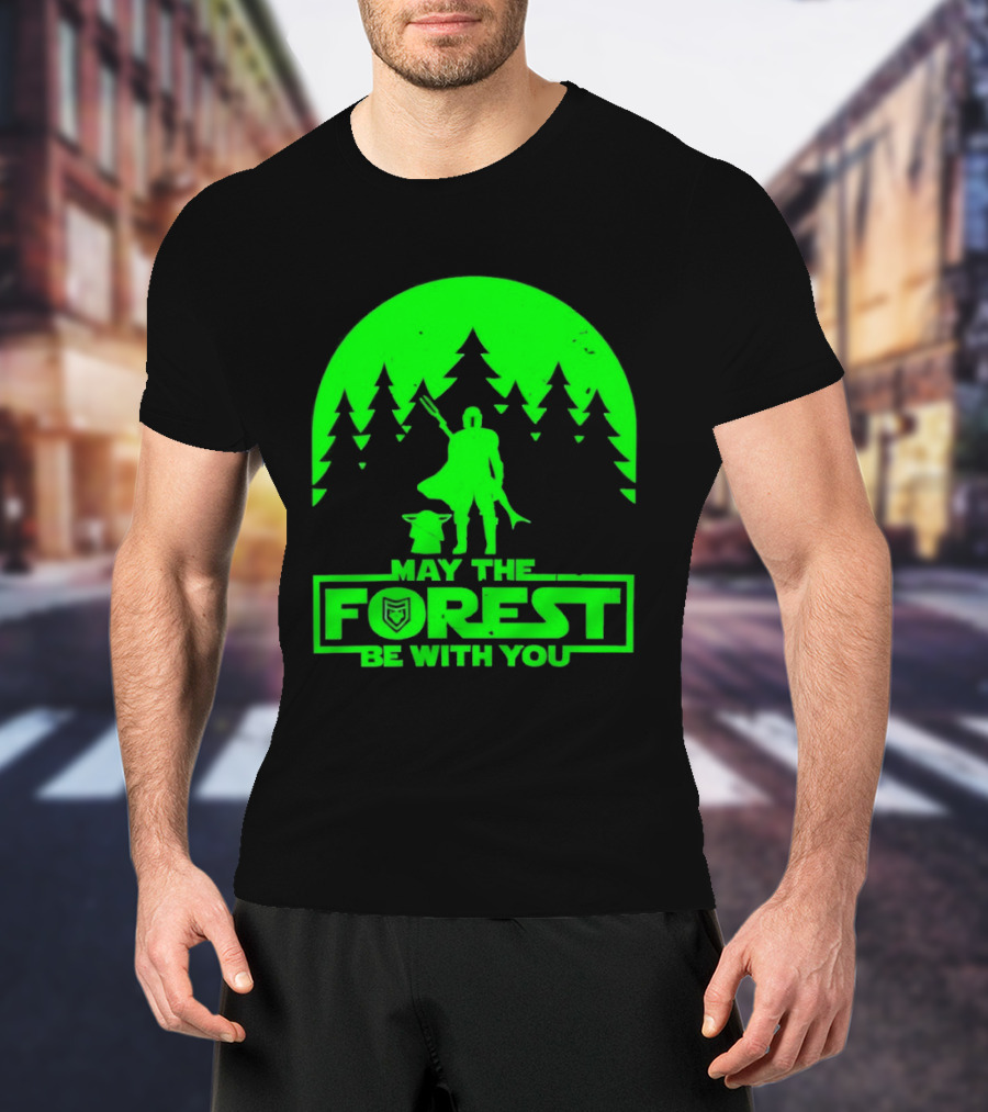 May The Forest Be With You Star Wars Trees And Characters T-Shirt