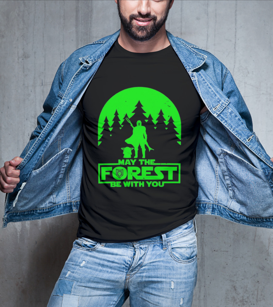 May The Forest Be With You Star Wars Trees And Characters T-Shirt