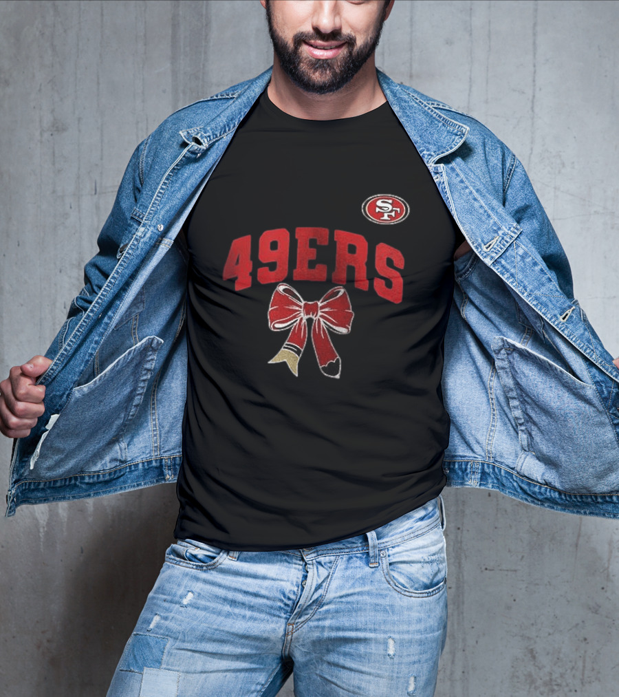 San Francisco 49ers 49ERS SF Ribbon Retired Teacher Lover T-Shirt