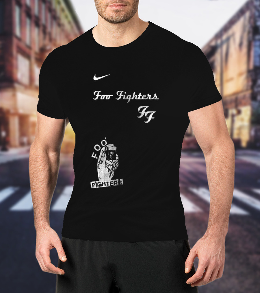 Foo Fighters Nike Do You Love Rock N Roll Skull Tattoo T-Shirt