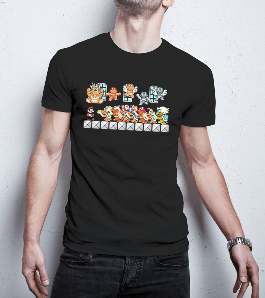 Super Mario 3 Koopalings Boss Battle Pixel T-Shirt