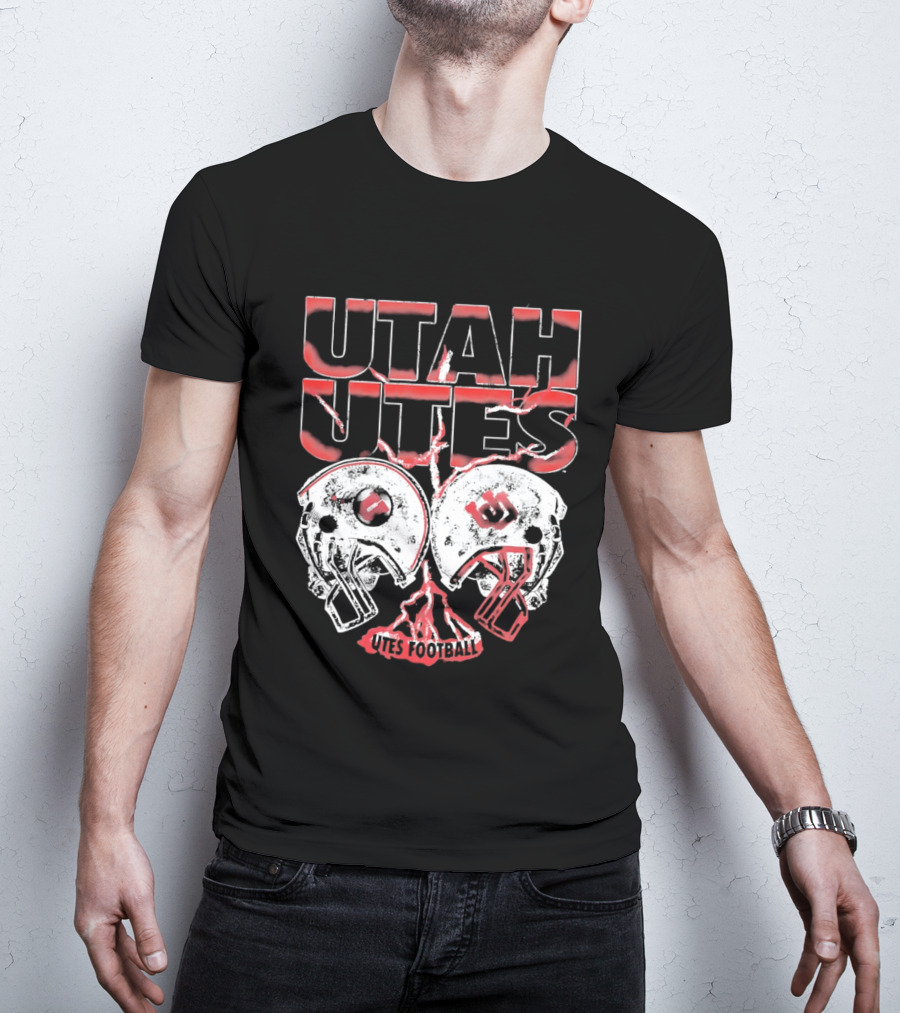 Utah Utes Football Helmets Fan Gear T-Shirt
