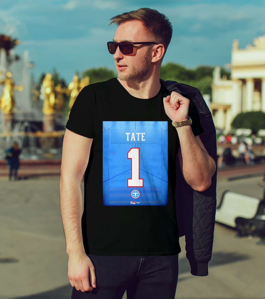 Carnell Tate 1 Jersey Tennessee Titans NFL 2026 Draft T-Shirt
