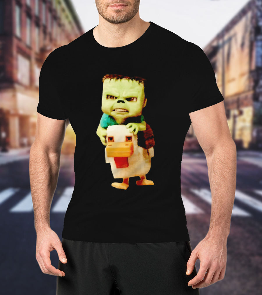 Minecraft Chicken Jockey Frankenstein Mashup T-Shirt
