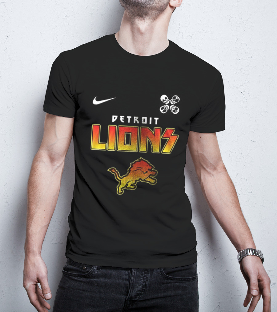 Detroit Lions Rock And Roll All Nite Abbey Road Nike T-Shirt