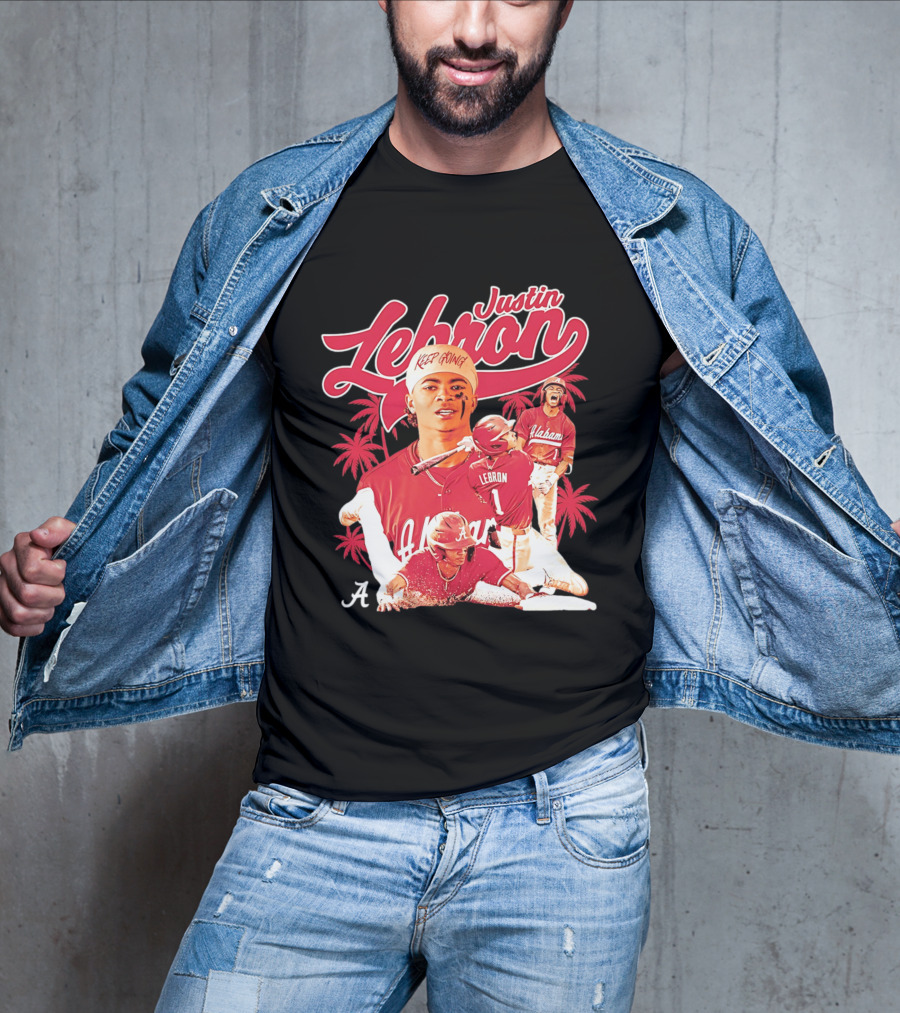 Justin Lebron Alabama Baseball Keep Going Collage T-Shirt