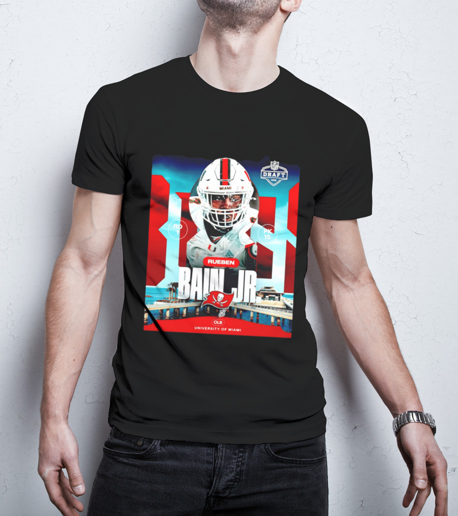 Rueben Bain Jr Tampa Bay Buccaneers NFL Draft 2026 University Of Miami T-Shirt