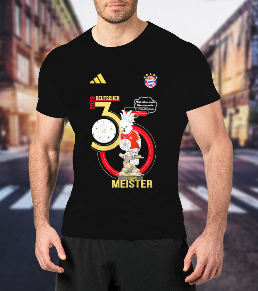 FC Bayern Munich Deutscher Meister 35 Bundes Liga Trophy 2026 T-Shirt