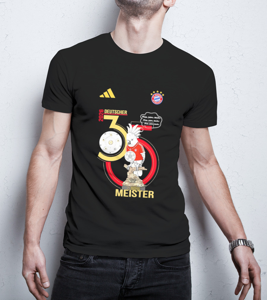 FC Bayern Munich Deutscher Meister 35 Bundes Liga Trophy 2026 T-Shirt