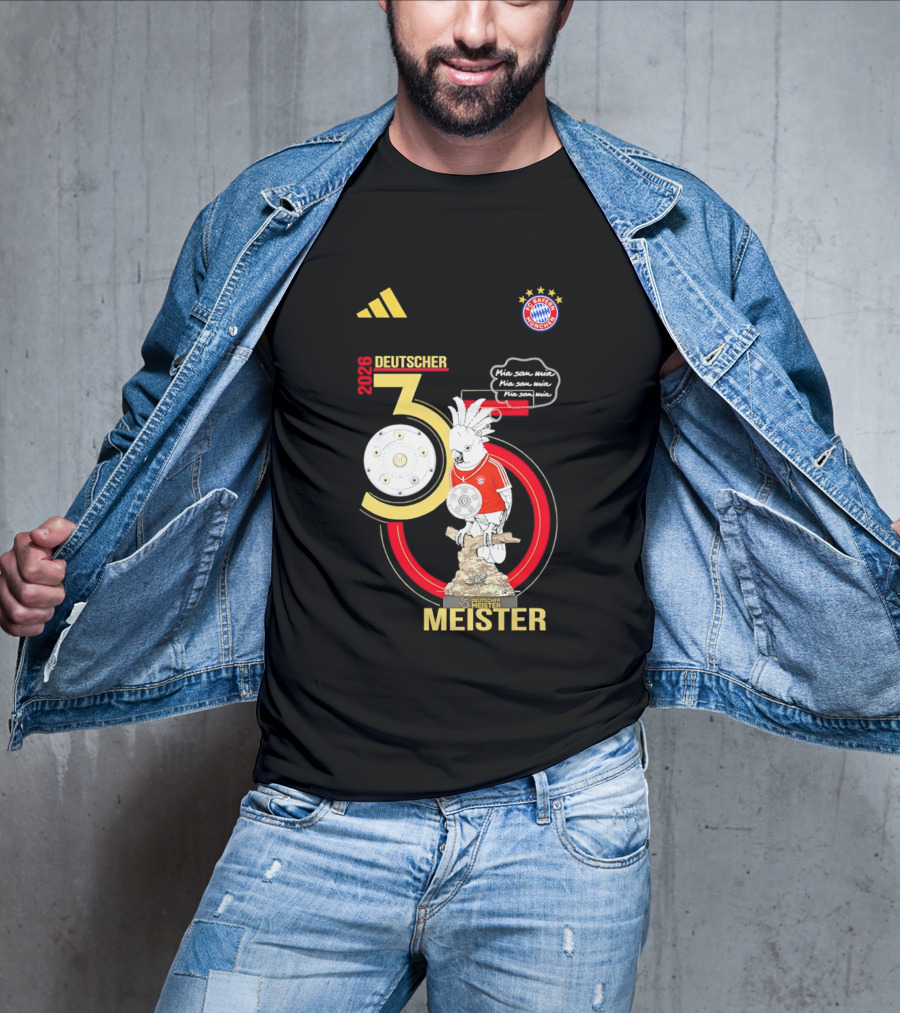 FC Bayern Munich Deutscher Meister 35 Bundes Liga Trophy 2026 T-Shirt