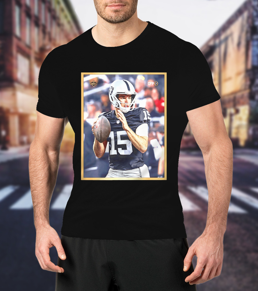 Fernando Mendoza 15 Las Vegas Raiders CFP Draft 2026 T-Shirt