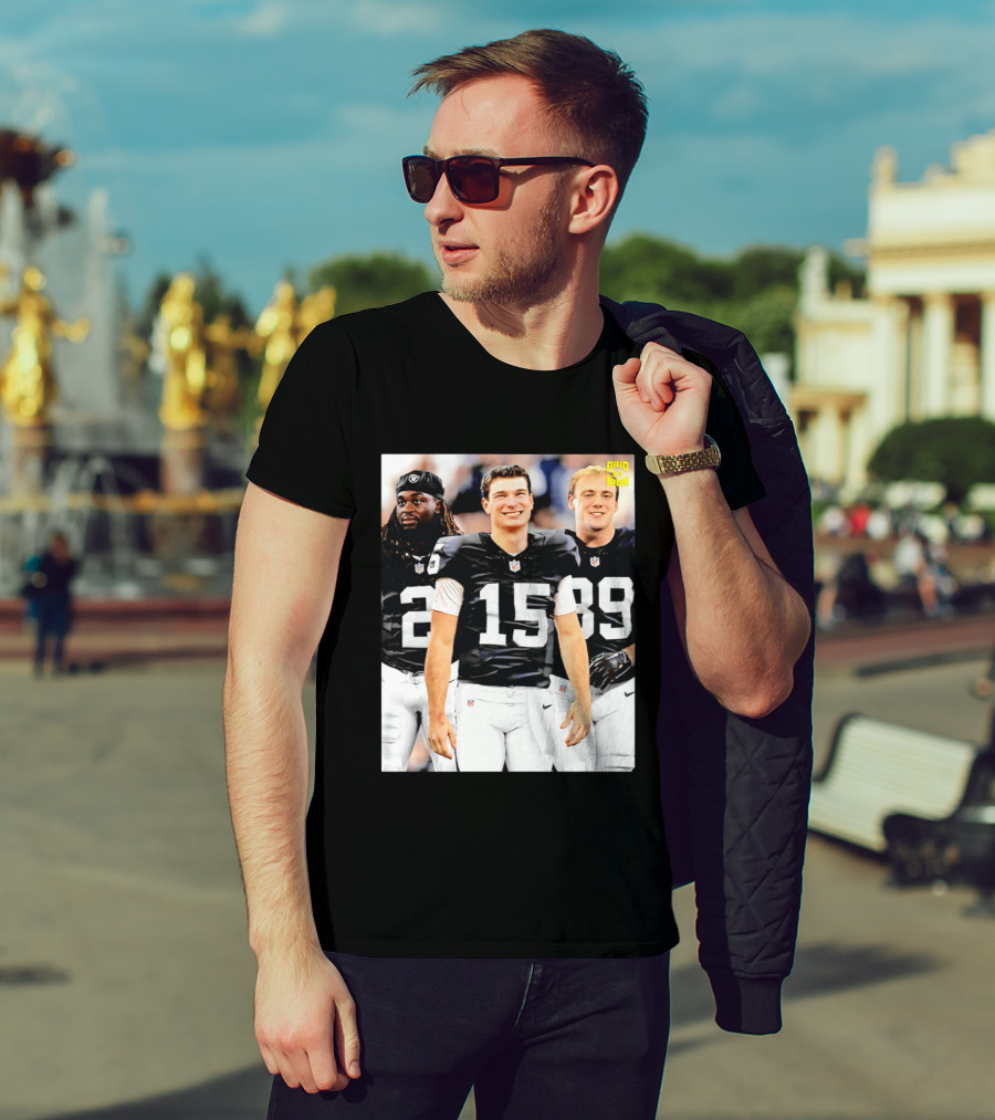 Las Vegas Raiders Kirk Cousins Fernando Mendoza Ashton Jeanty Gridiron T-Shirt