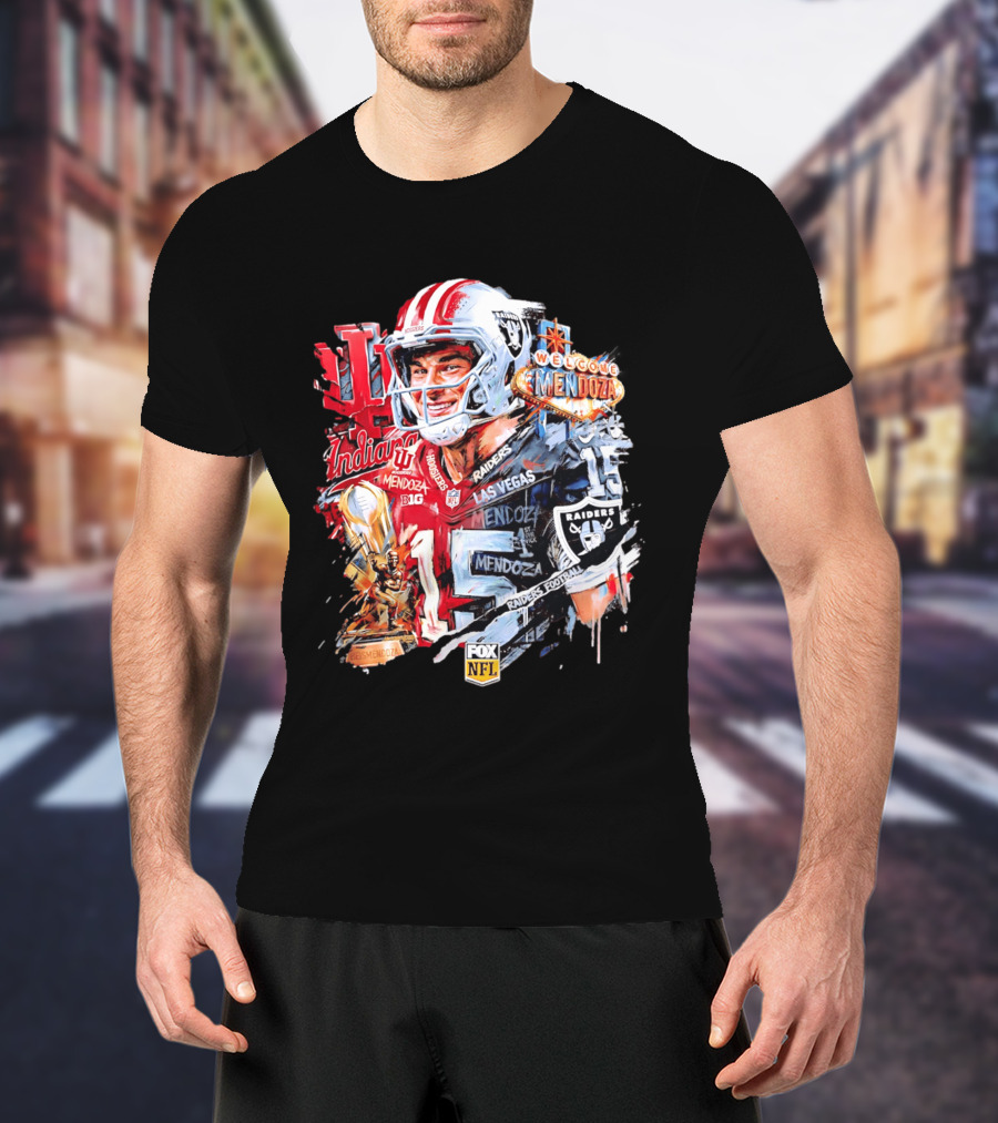 Las Vegas Raiders Welcome Fernando Mendoza Indiana Hoosiers NFL Raiders Football T-Shirt