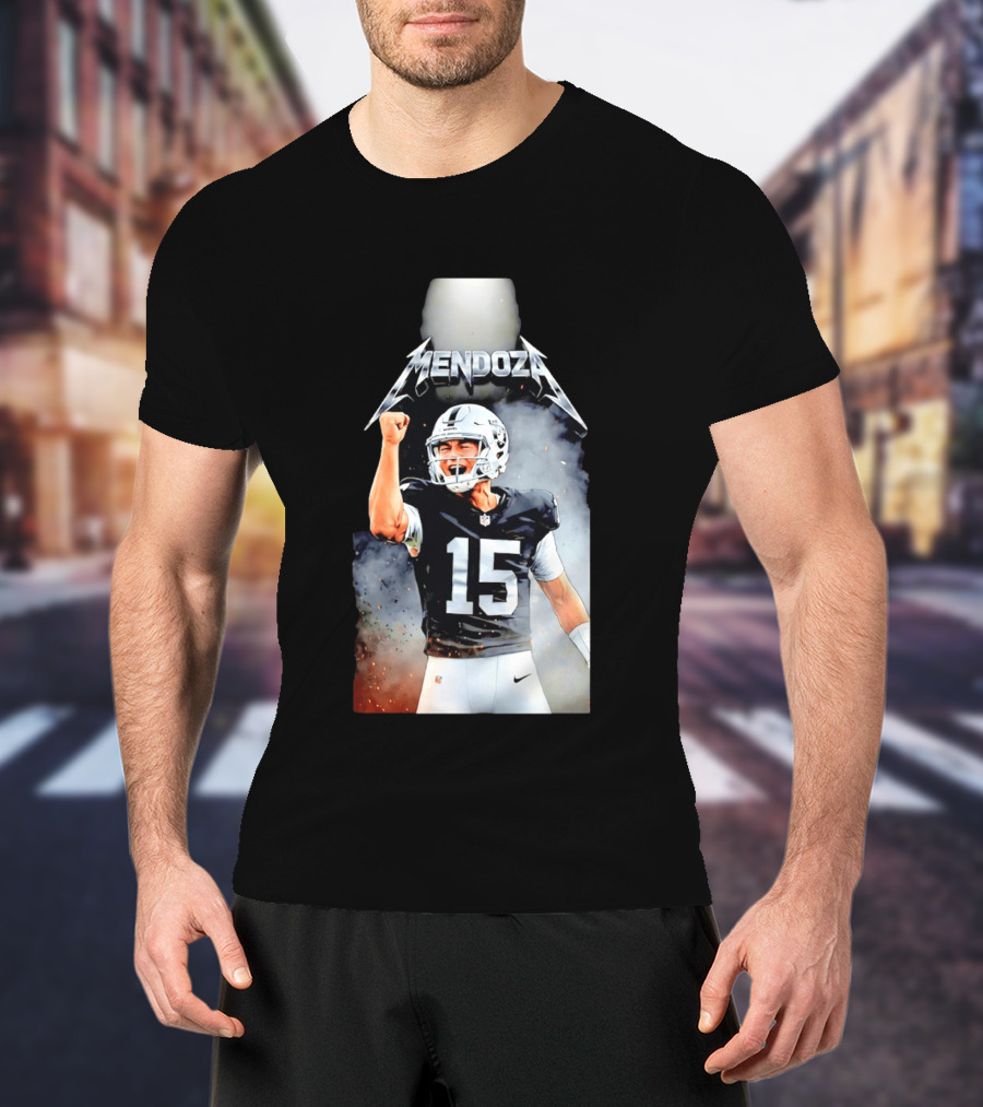 Mendoza 15 Las Vegas Raiders Metal T-Shirt