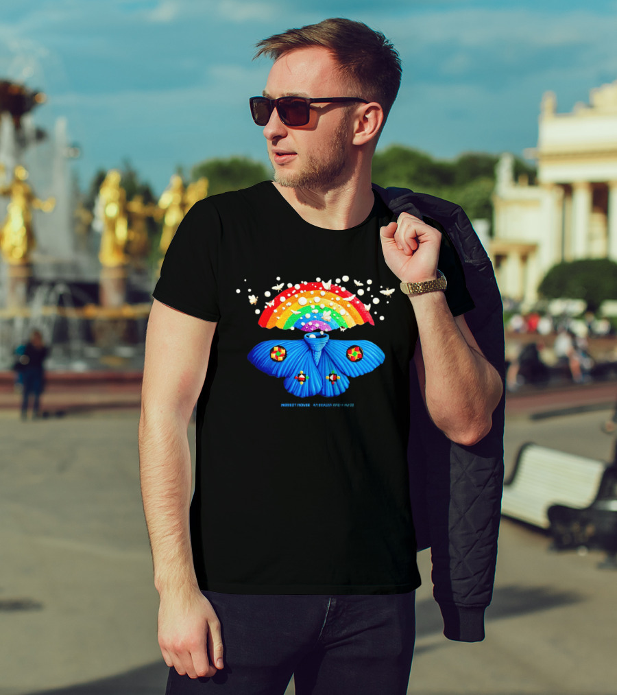Modest Mouse An Eraser And A Maze Rainbow Moth Colorful Psychedelic T-Shirt
