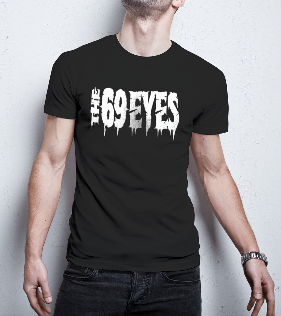 The 69 Eyes Band Gothic Font Dripping Horror T-Shirt