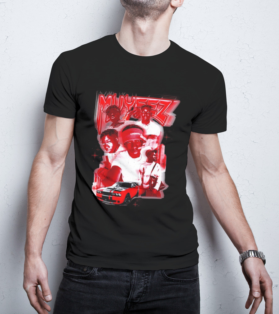 Muyeez Red Dodge Challenger Car Scene T-Shirt