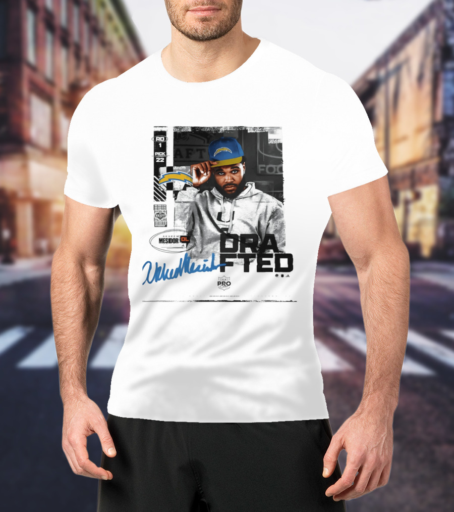 RD 1 Pick 22 Akheem Mesidor Los Angeles Chargers Draft 2026 T-Shirt