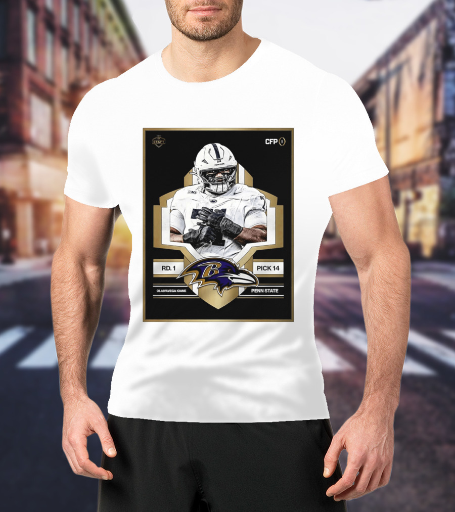 Baltimore Ravens Round 1 Pick 14 Penn State Olaivavega Ioane Draft 2026 T-Shirt