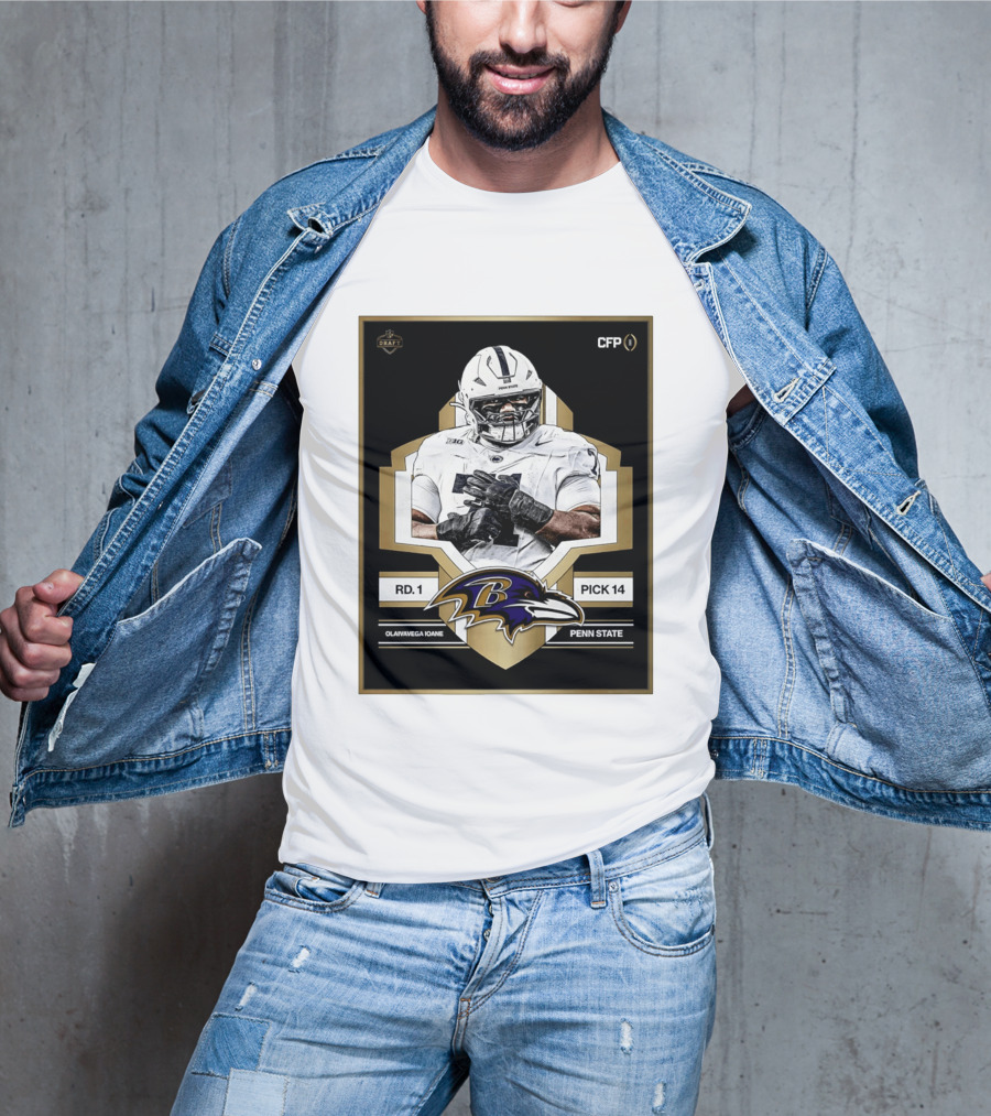 Baltimore Ravens Round 1 Pick 14 Penn State Olaivavega Ioane Draft 2026 T-Shirt