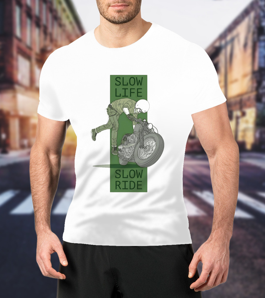 Biker Slow Life Slow Ride Motorcycle Adventure T-Shirt