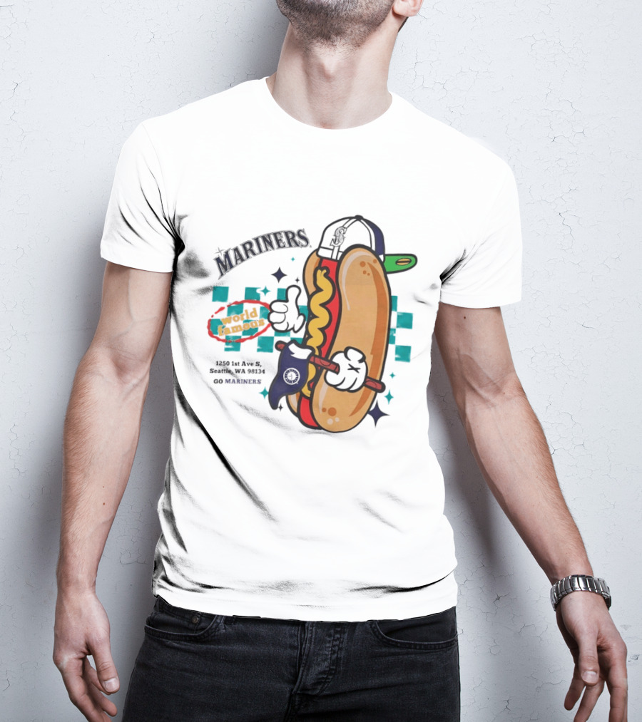 Mariners Concessions Classic Hot Dog Safeco Field Seattle WA #GoMariners T-Shirt