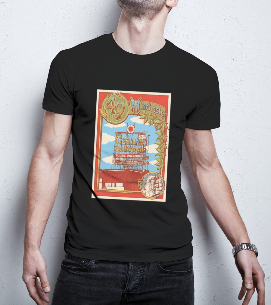 49 Winchester Cain's Ballroom Tulsa Oklahoma March 13 2026 T-Shirt