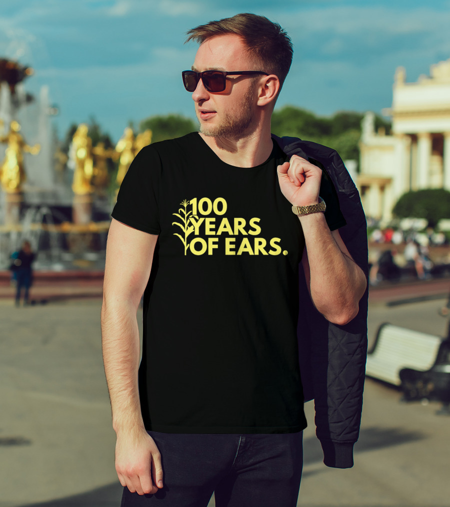 100 Years Of Ears Corn Stalk Centenary Celebration T-Shirt