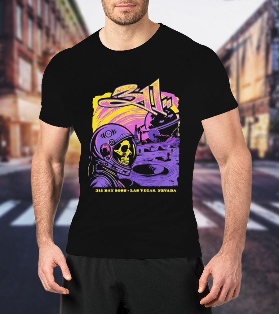 311 Astronaut Skull Event Las Vegas Nevada 2026 T-Shirt