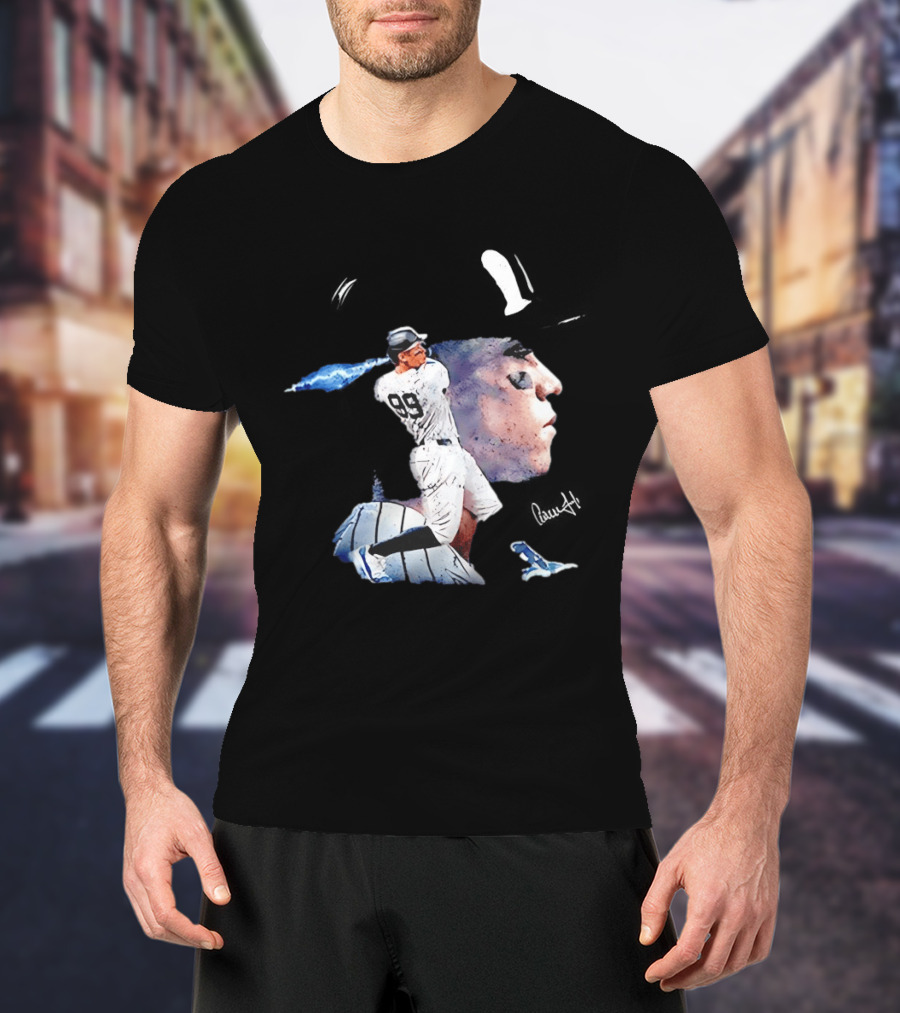 Aaron Judge New York Yankees Baseball Comic Art Jersey Number 99 T-Shirt