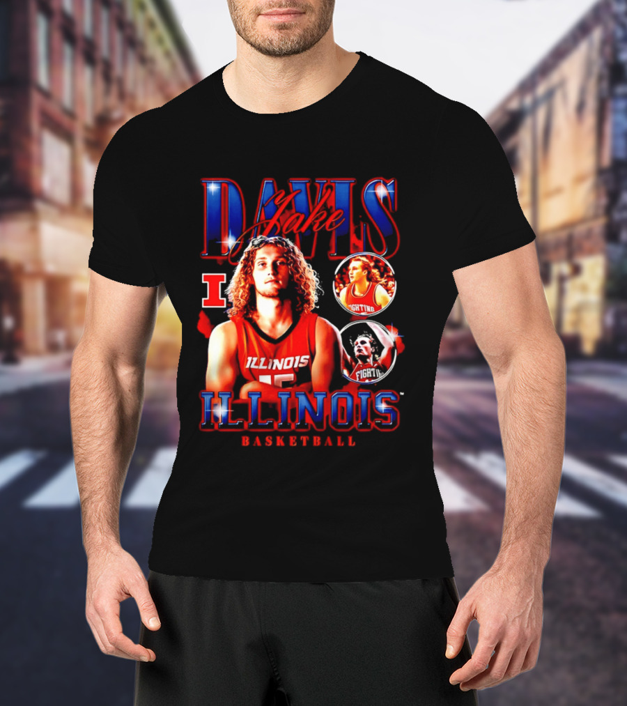 Illinois Basketball Jake Davis Fighting Illini T-Shirt