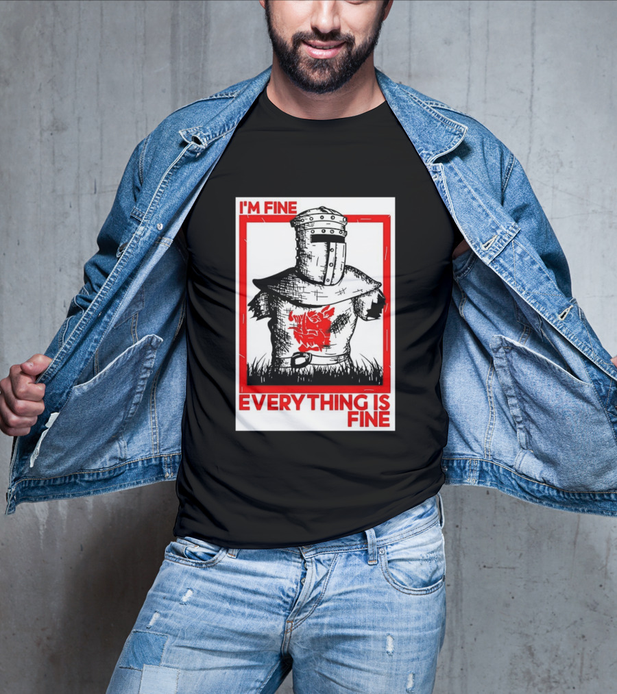 I'm Fine Everything Is Fine Black Knight Monty Python And The Holy Grail T-Shirt