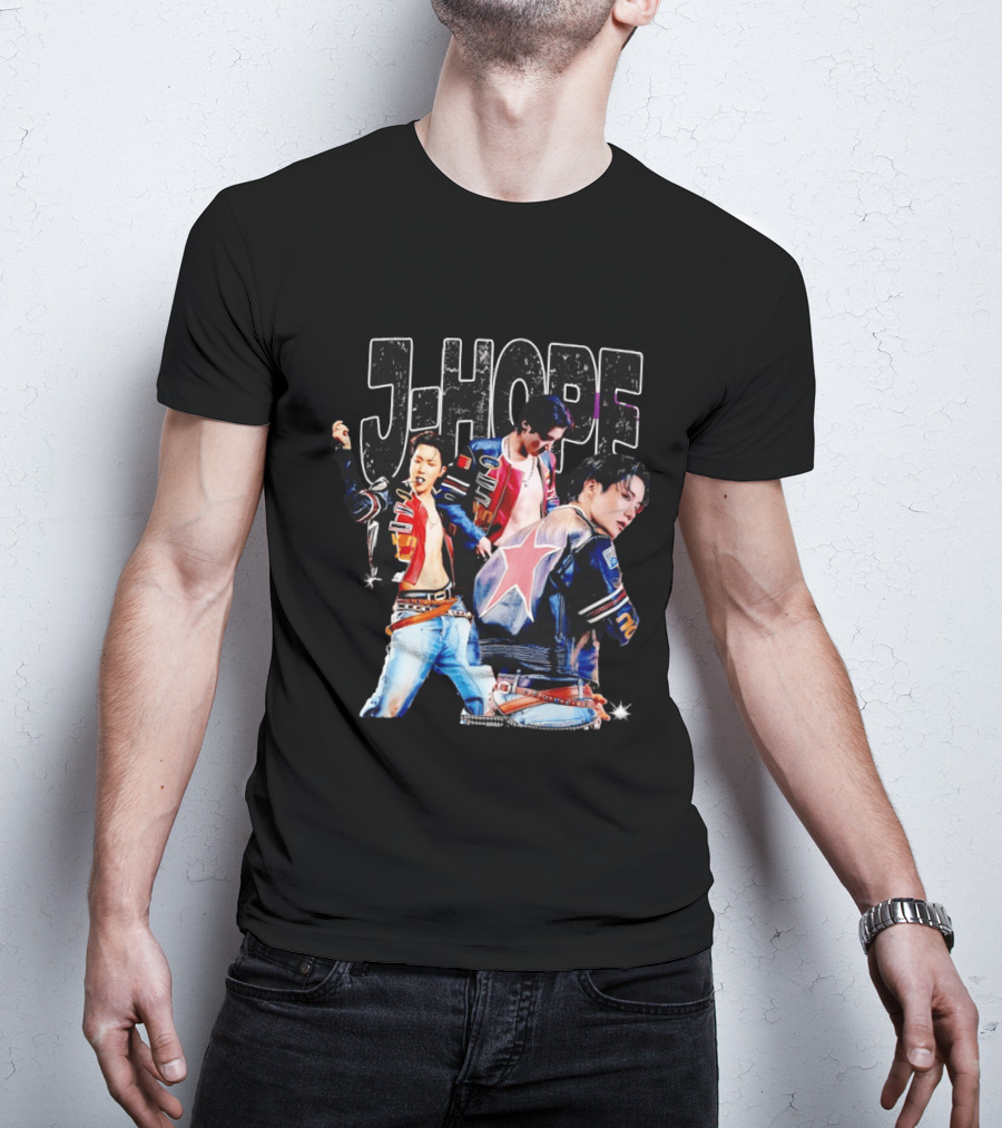 J Hope Korean Pop Star Vintage Jacket Aesthetic T-Shirt