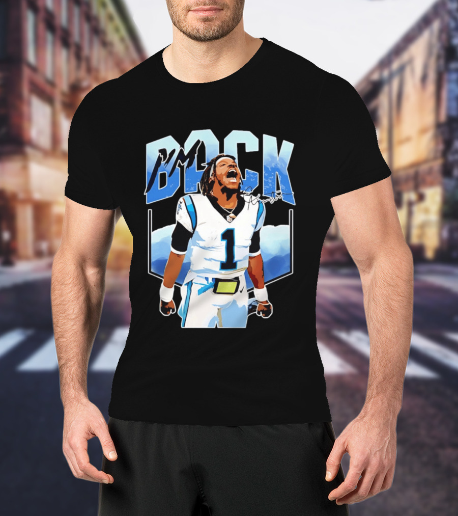 Carolina Panthers Cam Newton I'm Back Celebration Football T-Shirt
