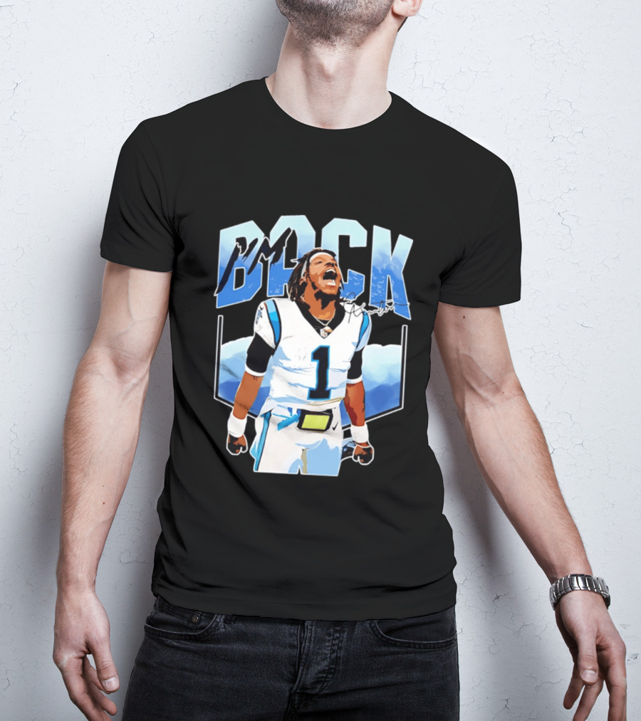 Carolina Panthers Cam Newton I'm Back Celebration Football T-Shirt