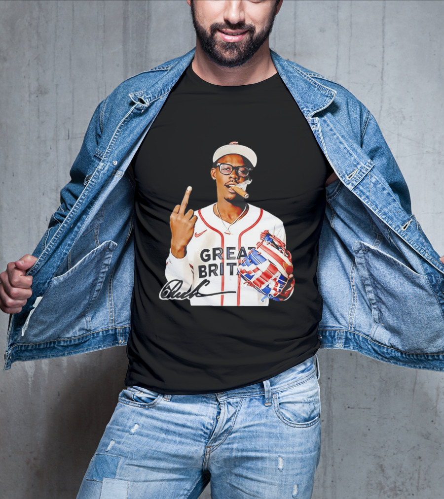 Jazz Chisholm Jr Great Britain Jersey Smoking Middle Finger Signature T-Shirt