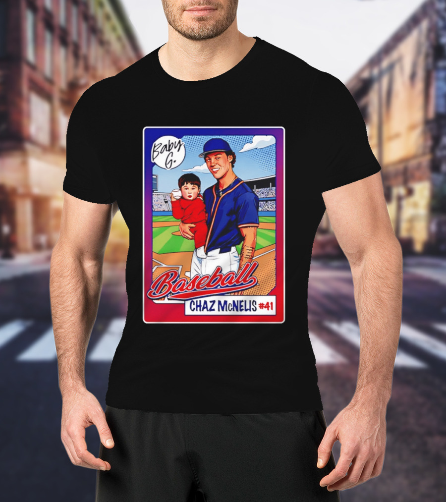Baby G Chaz McNelis #41 Arizona Baseball NCAA Caricature T-Shirt