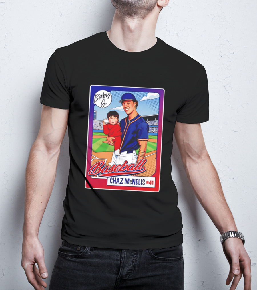 Baby G Chaz McNelis #41 Arizona Baseball NCAA Caricature T-Shirt