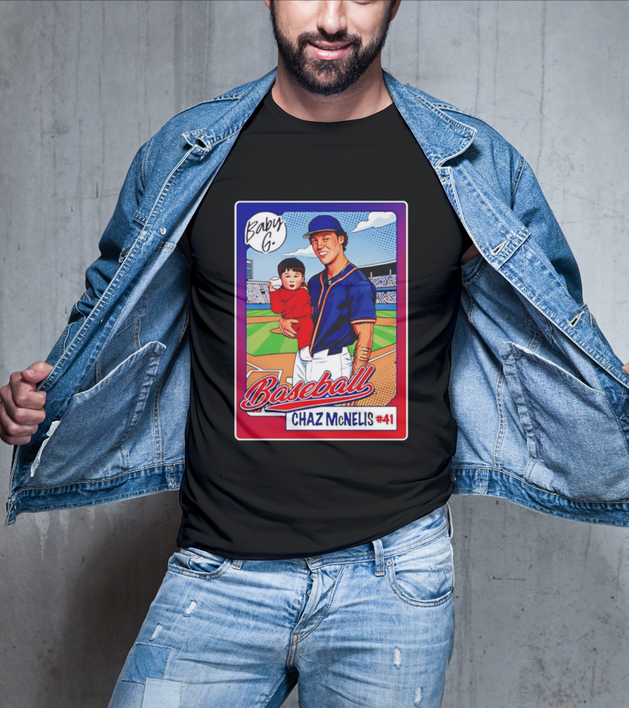 Baby G Chaz McNelis #41 Arizona Baseball NCAA Caricature T-Shirt