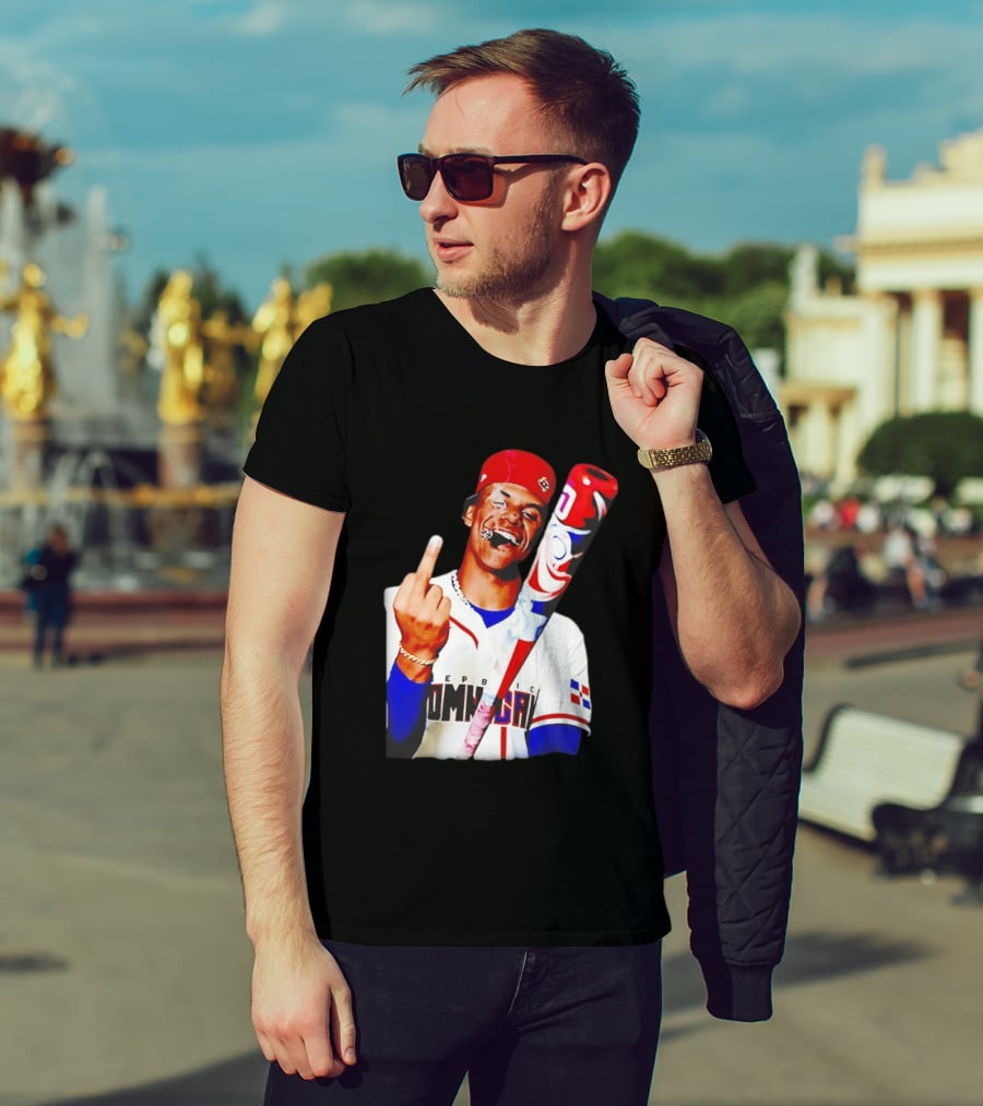 Juan Soto Dominican Republic Baseball Smoking Gesture Middle Finger T-Shirt